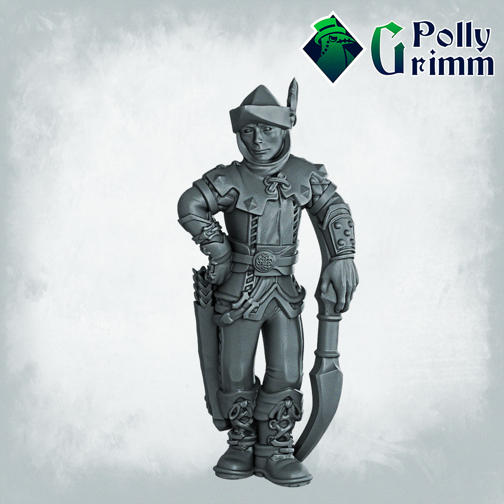 Fantasy and historic miniatures for tabletop games. Lupin set. Three form, human. Archer